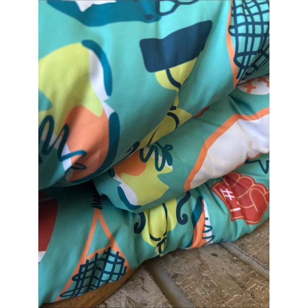 The Big One Kids Full/Queen 3-Piece Comforter Set Boys: Rory Sports Icons NEW - Picture 11 of 12